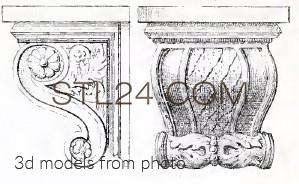 Кронштейны (CORBEL_0892 -  | 3D model 3DSMAX / OBJ / STL) 3D модель для ЧПУ станка